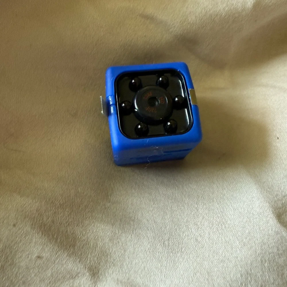 Blue Mini Motion Activated Security Camera